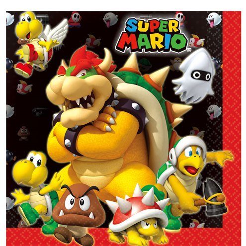 Super Mario Paper Napkins – 33cm (16PK)