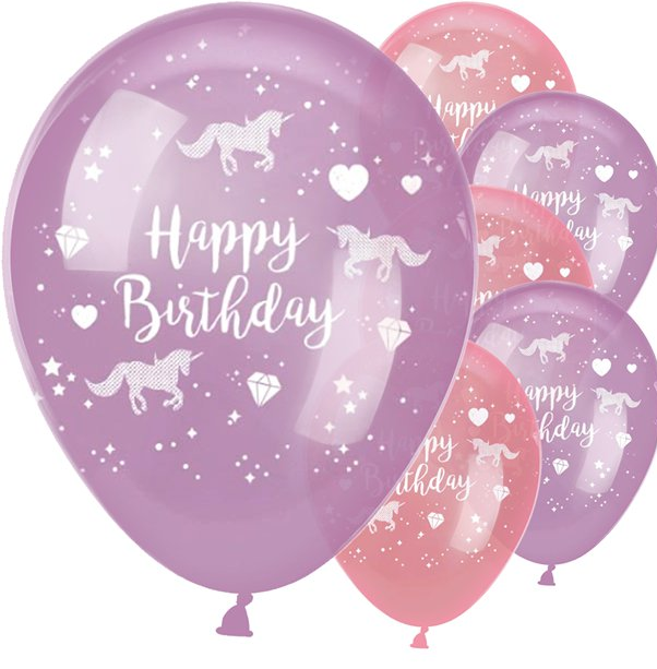 Unicorn Sparkle Balloons – 11″ Latex (6pk)