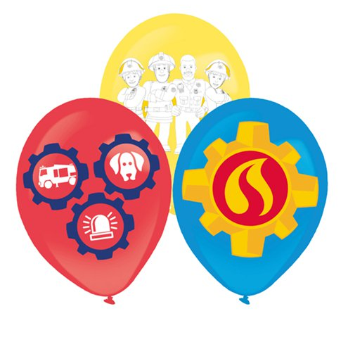 Fireman Sam Latex Balloons – 11″ (6pk)