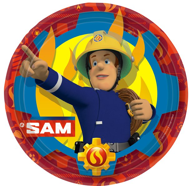 Fireman Sam Paper Plates – 23cm (8pk)