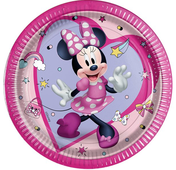 Minnie Mouse Junior Paper Plates- 23cm 8pk