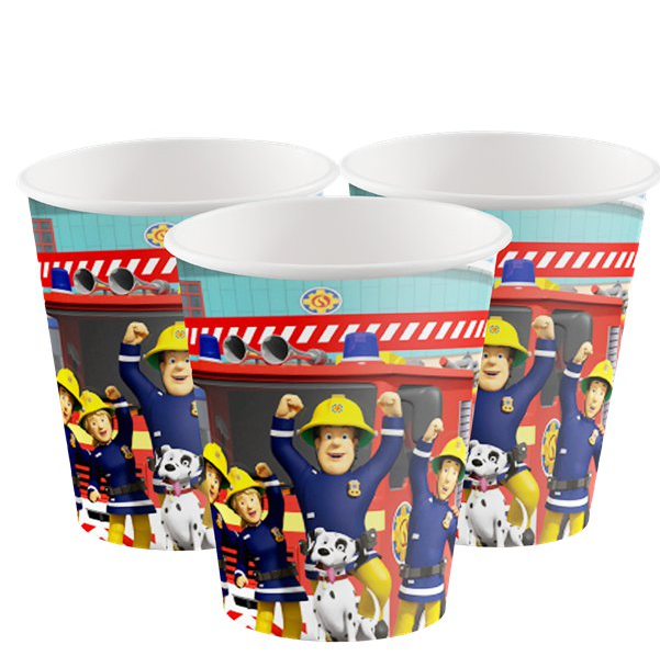 Fireman Sam Paper Cups – 250 ml (8pk)