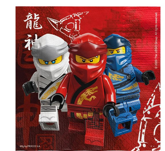 Lego Ninjago Paper Napkins – 33cm (16pk)