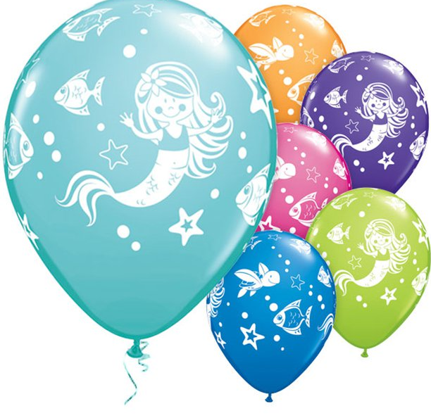 Mermaid Assorted Balloons – 11” Latex (25pk)