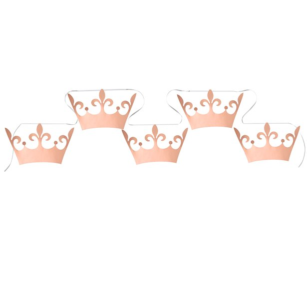 Princess Crown Foil Card Bunting – 6m (each)